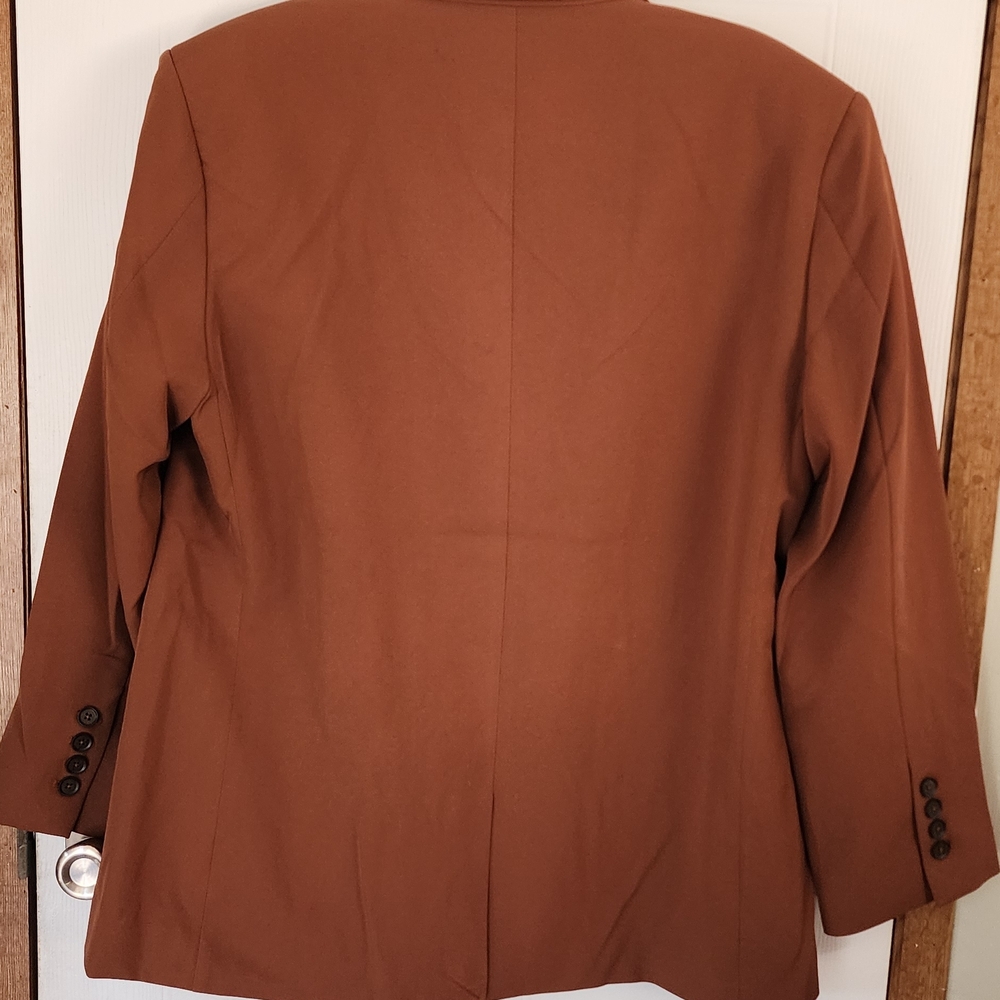Scoop Women's Crepe Slouchy Double Breasted Blazer sz Large NWT - Picture 2 of 3